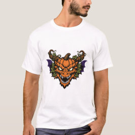 Camiseta Murciélago de Halloween del Monstruo de Calabaza