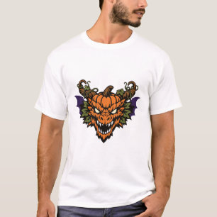 Camiseta Murciélago de Halloween del Monstruo de Calabaza