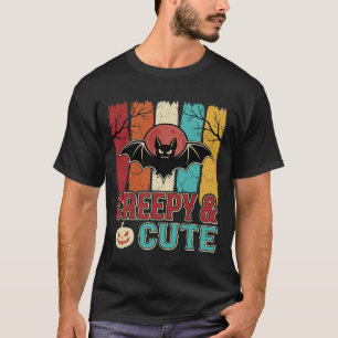 Camiseta Murciélago de Halloween gráfico retro lindo espelu