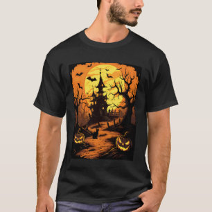 Camiseta Murciélago espantoso de Halloween Calabaza Bruja G