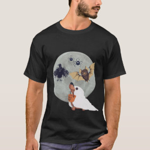 Camiseta Murciélago, luna, calabaza, cuervo y perro