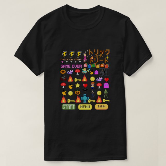 Camiseta Murciélago mikitiez videogame pixel halloween espe (Diseño del anverso)