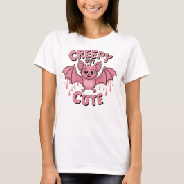Camiseta Murciélago Rosa Espeluznante Pero Adorable