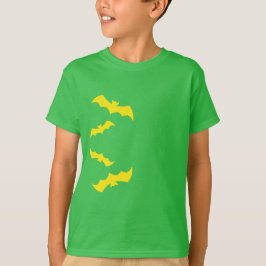 Camiseta Murciélagos amarillos voladores de Halloween