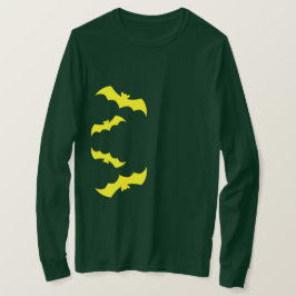 Camiseta Murciélagos amarillos voladores de Halloween