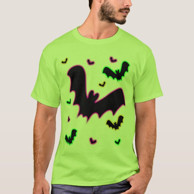 Camiseta Murciélagos de brillo vampiro (Anverso)