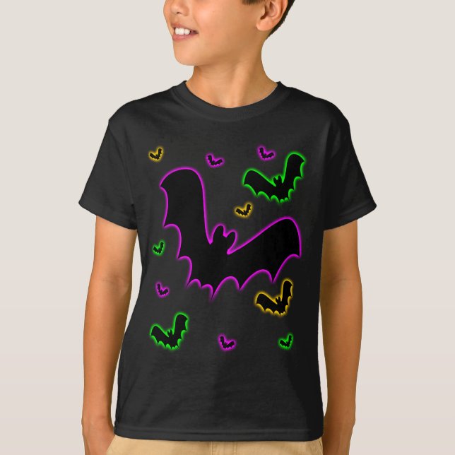 Camiseta Murciélagos de brillo vampiro (Anverso)