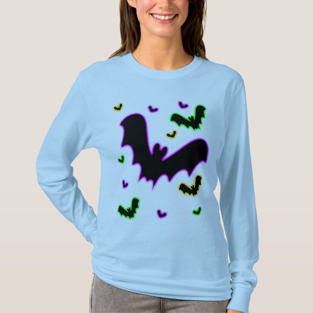 Camiseta Murciélagos de brillo vampiro (Anverso)