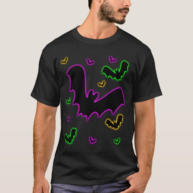 Camiseta Murciélagos de brillo vampiro (Anverso)