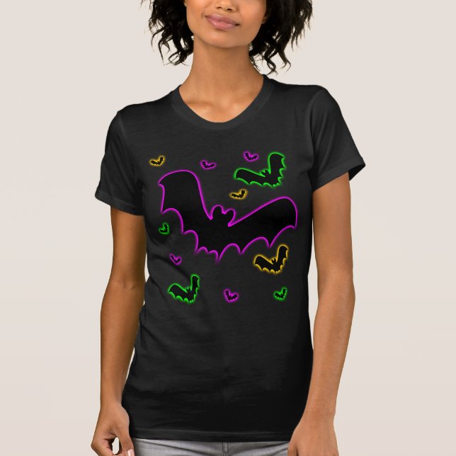 Camiseta Murciélagos de brillo vampiro (Anverso)