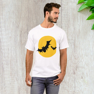 Camiseta Murciélagos de Halloween Silueta Luna Llena