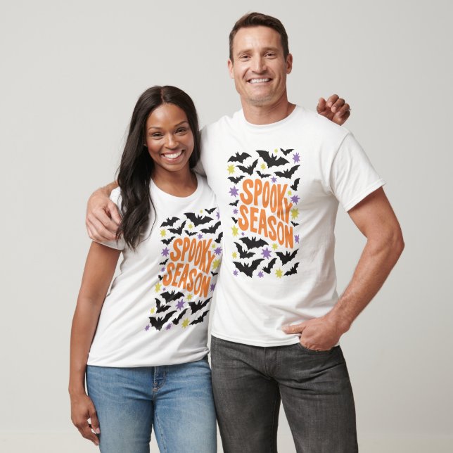 Camiseta Murciélagos espeluznantes boho de Halloween (Unisexo)