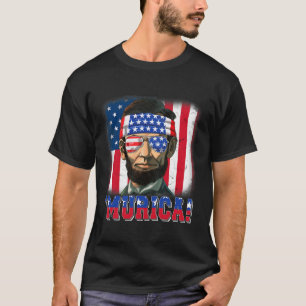 Camiseta Murica Abe Lincoln 4 De Julio Murica Patriótica Me