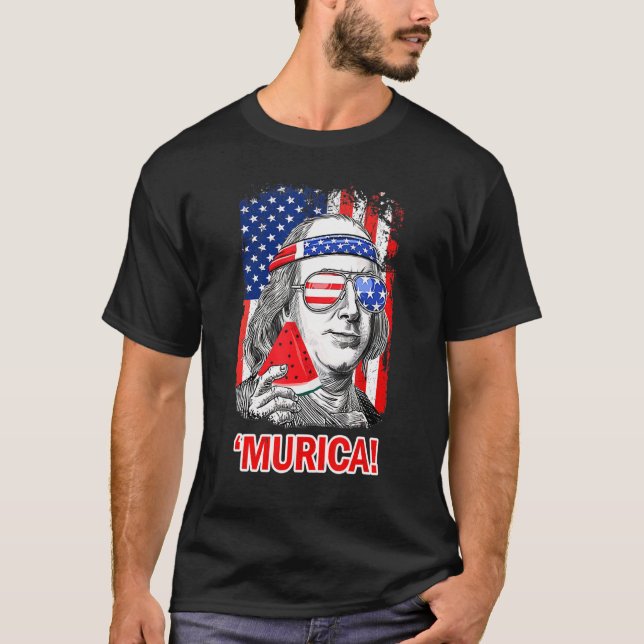 Camiseta Murica Ben Drankin Watermelon Bandera Estadouniden (Anverso)