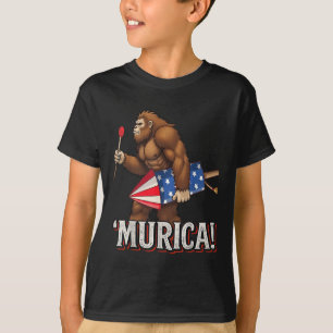 Camiseta Murica Bigfoot 4 De Julio Bandera Estadounidense S