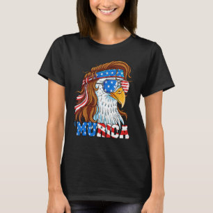 Camiseta Murica Eagle 4 de julio Bandera Americana Mullet E