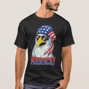 Camiseta Murica Eagle Mullet Bandera Estadounidense Gafas D