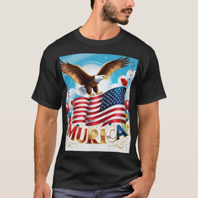 Camiseta Murica MAGA Memorial Day Patriótico Estados Unidos (Anverso)