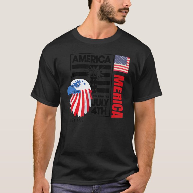 Camiseta Muricaw celebró el 4 de julio de 1776 el índice de (Anverso)