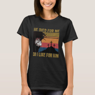 Camiseta Murió Por Mí Así Que Vivo Por Él Vintage Retro Jes