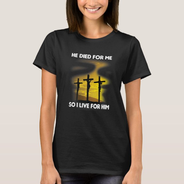 Camiseta Murió por mí Jesús Biblia Verso Jesús (Anverso)