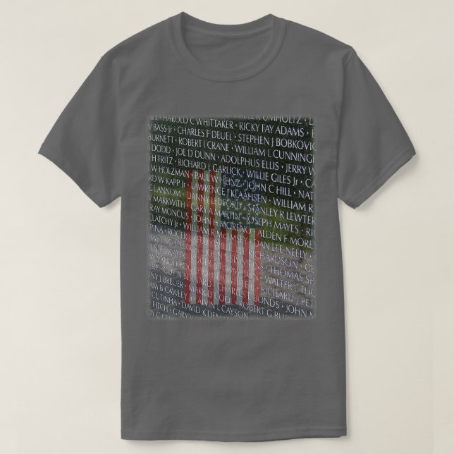 Camiseta Muro conmemorativo de los veteranos de Vietnam (Diseño del anverso)