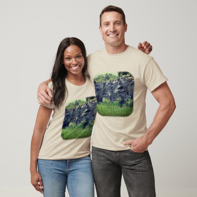 Camiseta Muro de granito cae sobre la naturaleza de los est (Unisexo)