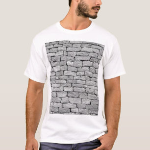 Camiseta Muro de piedra gris, fondo abstracto.