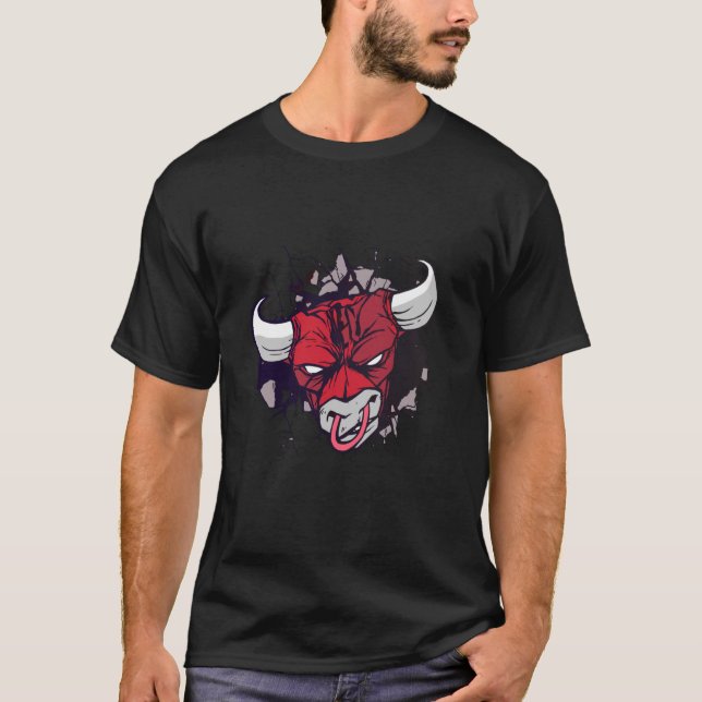 Camiseta muro de toros enojados (Anverso)