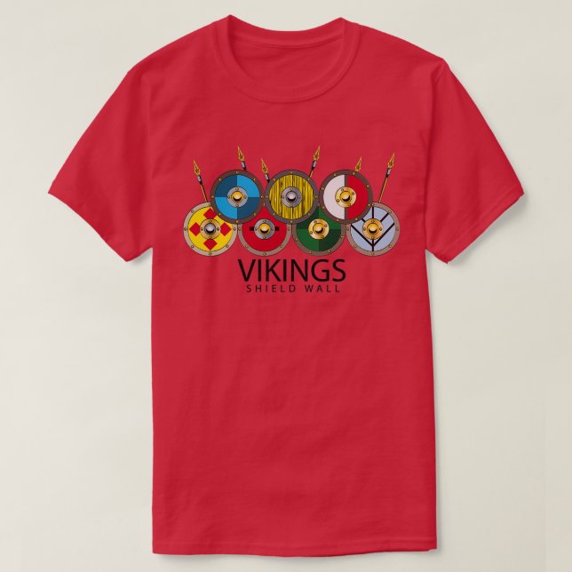 Camiseta Muro del Escudo de Vikings (Diseño del anverso)