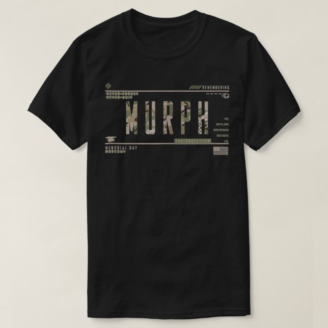 Camiseta Murph Memorial Day Workout WOD badass military wor (Diseño del anverso)