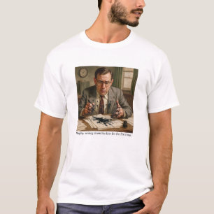 Camiseta Murphy escribiendo su ley por primera vez.