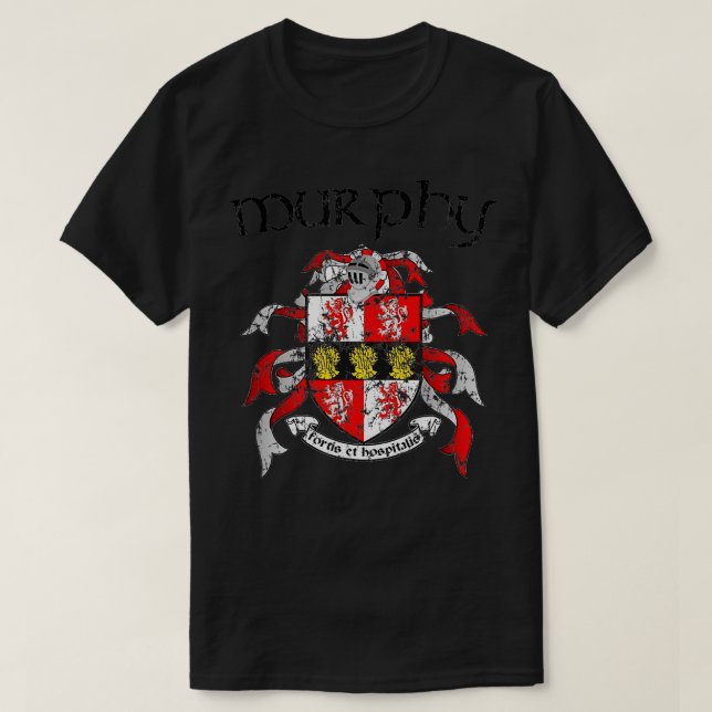 Camiseta Murphy Family Crest Coat of Arms Surname Gifts (Diseño del anverso)