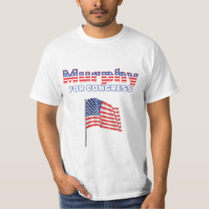 Camiseta Murphy para el diseño patriótico de la bandera