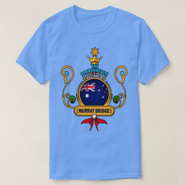 Camiseta Murray Bridge city Golden Australian Flag Souvenir (Diseño del anverso)