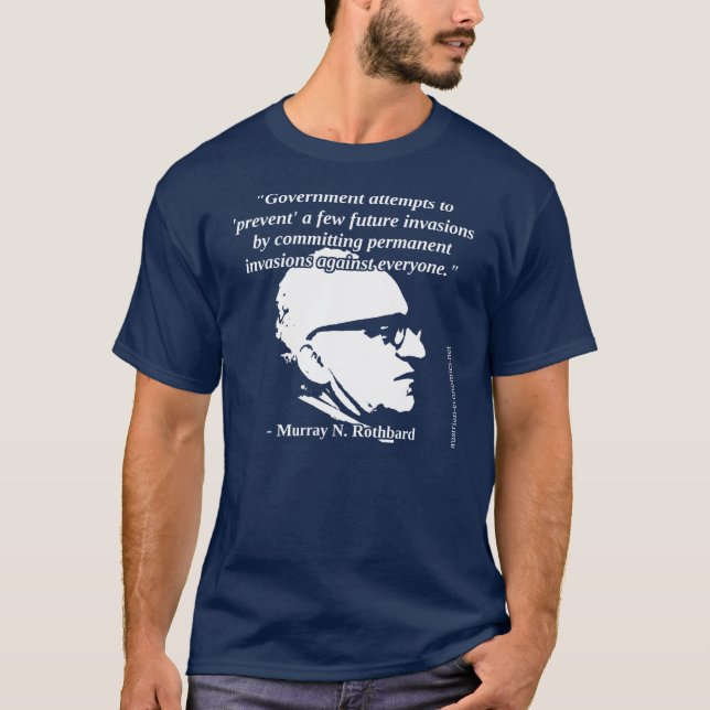 Camiseta Murray Rothbard - protección del gobierno (Anverso)