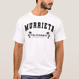 Camiseta Murrieta blanca masculina, California, Golden Stat