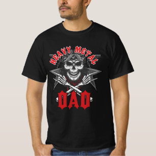 Camiseta Mus Heavy Heavy Metalizado Dad Rock Band Metalhead