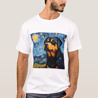 Camiseta Musa canina de noche estrellada - un tributo en vi