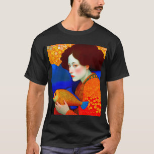 Camiseta Musa del pez dorado: retrato Art Nouveau inspirado