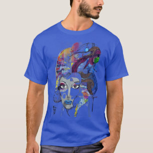 Camiseta "Musa Eléctrica: Sueños Urbanos en Color Vibrante