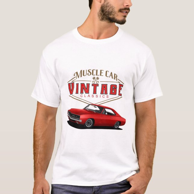 Camiseta Muscle Car Vintage Charger (Anverso)