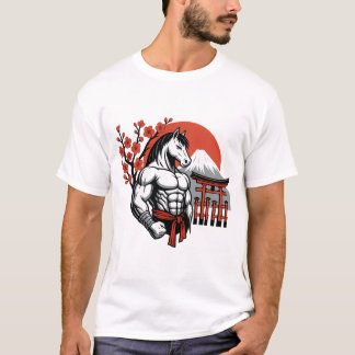 Camiseta Muscle Horse Warrior – Japanese Fuji Torii Art