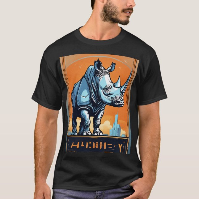 Camiseta Muscle Rhino Bouncer: Diseño de logotipos futurist (Anverso)