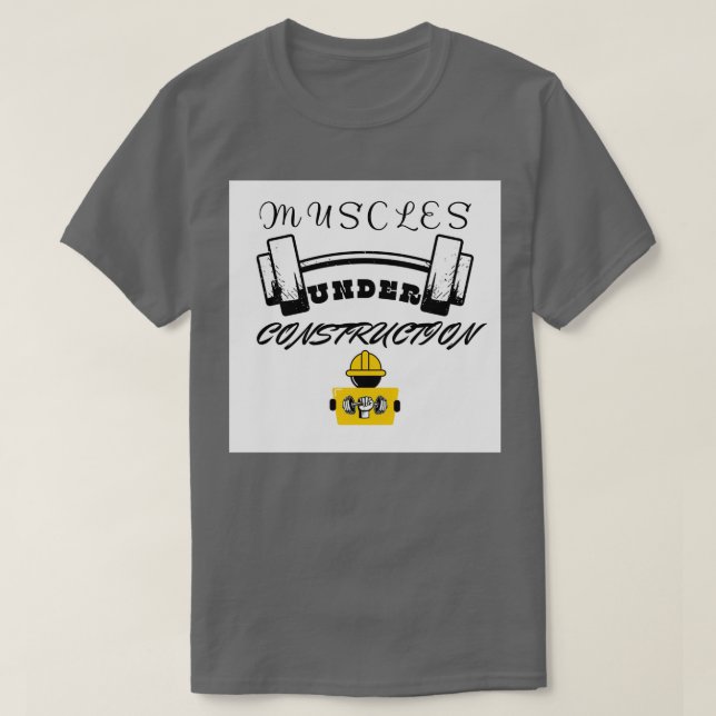 Camiseta Muscles Under Construction Gym wear Gym trainer Ex (Diseño del anverso)