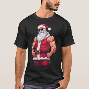 Camiseta Muscular Santa Claus Bodybuilding Gym Chris