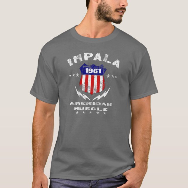 Camiseta Músculo americano 1961 del impala v3 (Anverso)