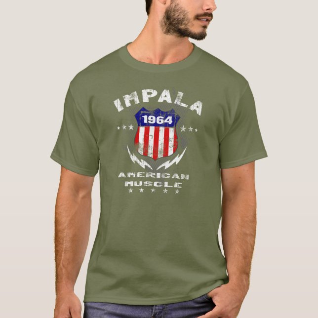 Camiseta Músculo americano 1964 del impala v3 (Anverso)