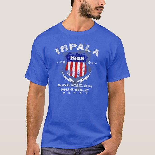 Camiseta Músculo americano 1968 del impala v3 (Anverso)