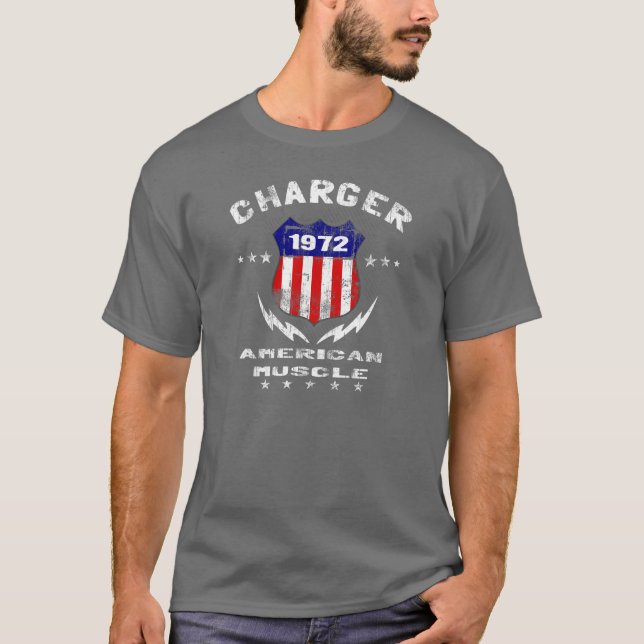 Camiseta Músculo americano 1972 del cargador v3 (Anverso)